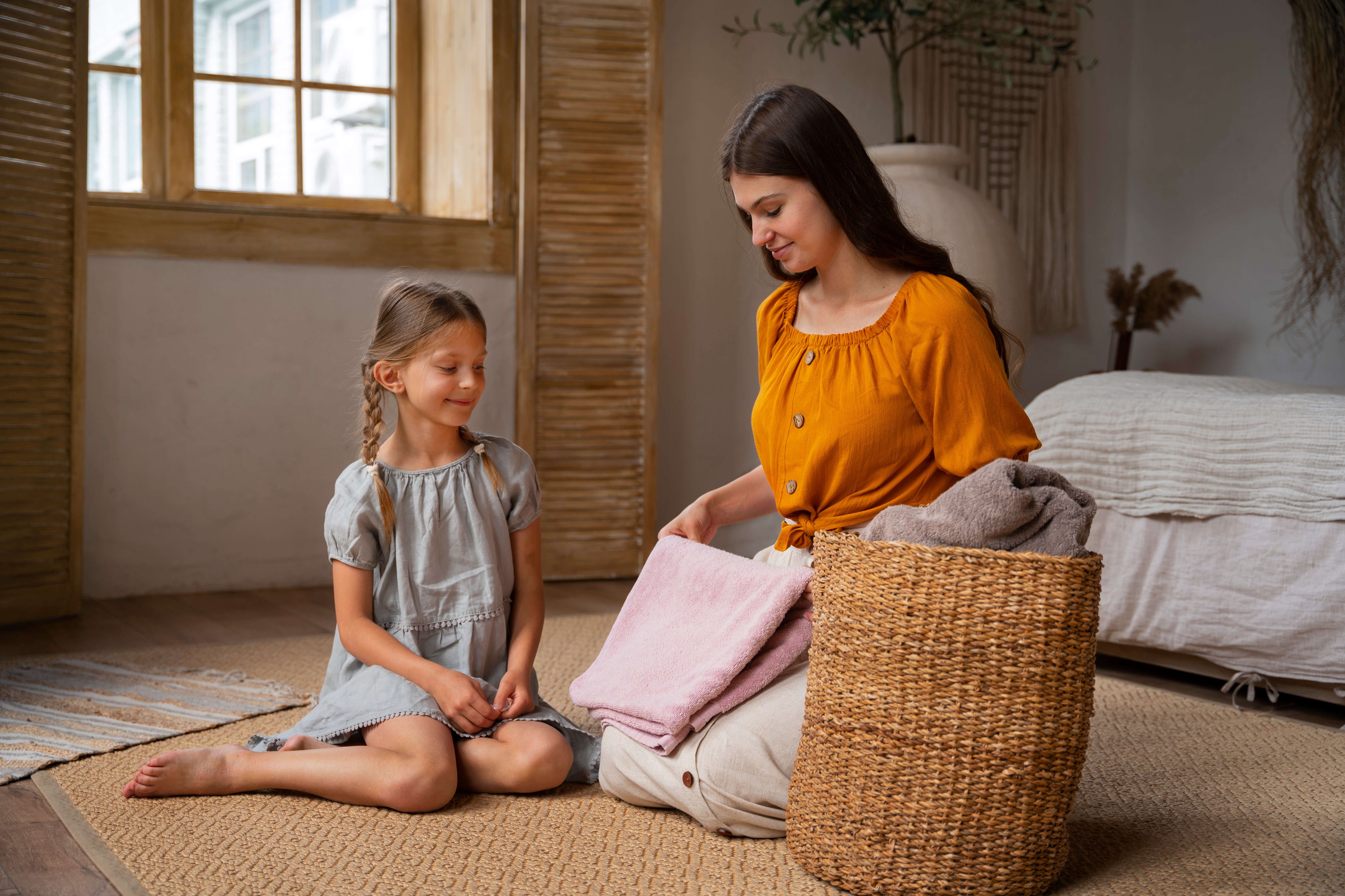 mother-daughter-spending-time-together-while-wearing-linen-clothing